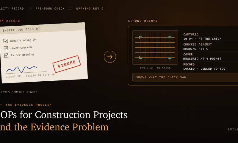 SOPs for construction projects, and the evidence problem nobody writes about
